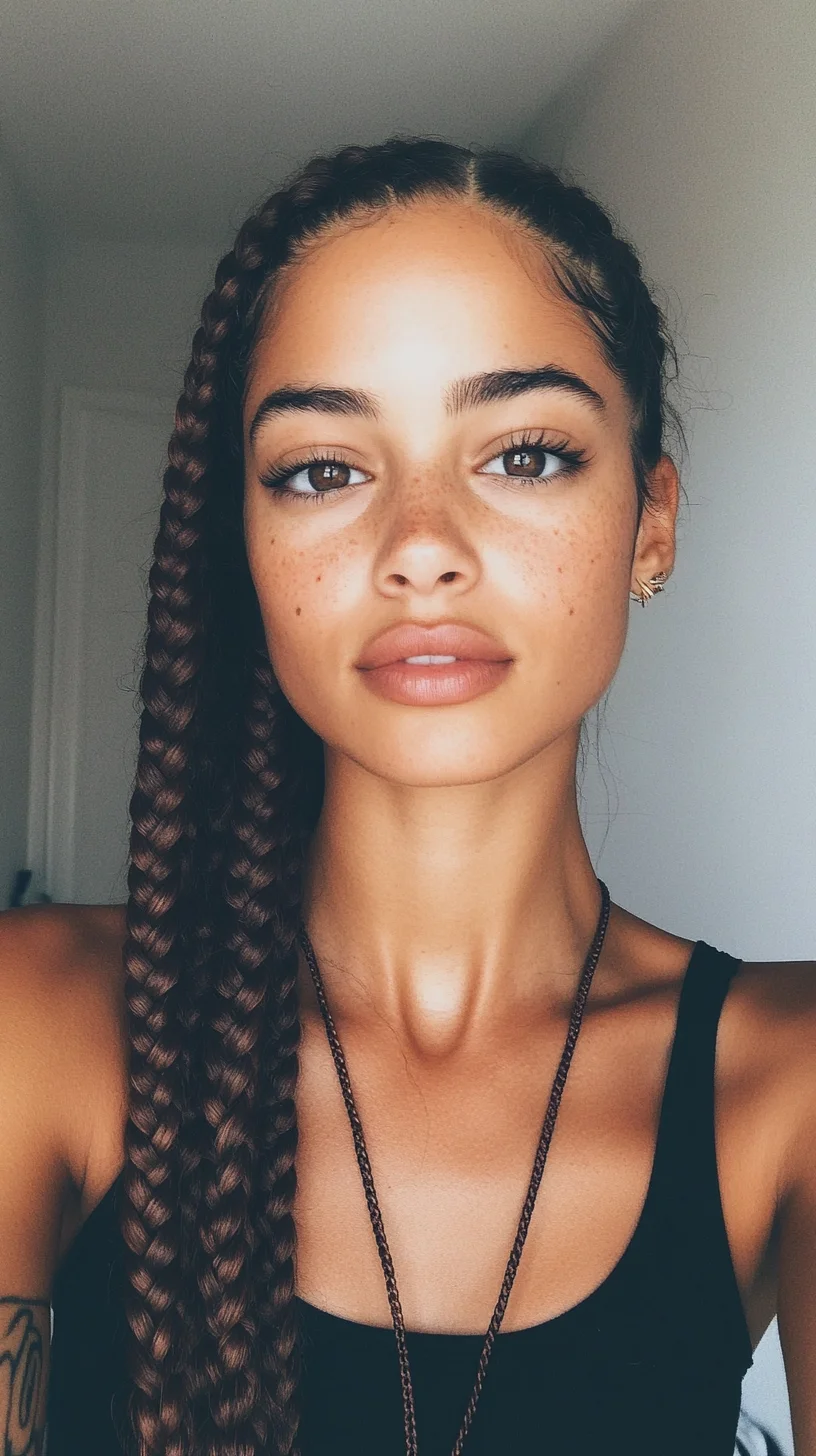 Effortlessly Chic: The Boho-Inspired Box Braid Look