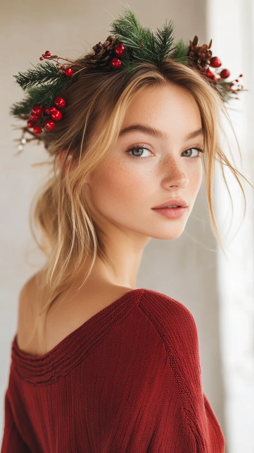 Effortlessly Chic The Boho-Inspired Half-Up Hairstyle with Holiday Flair