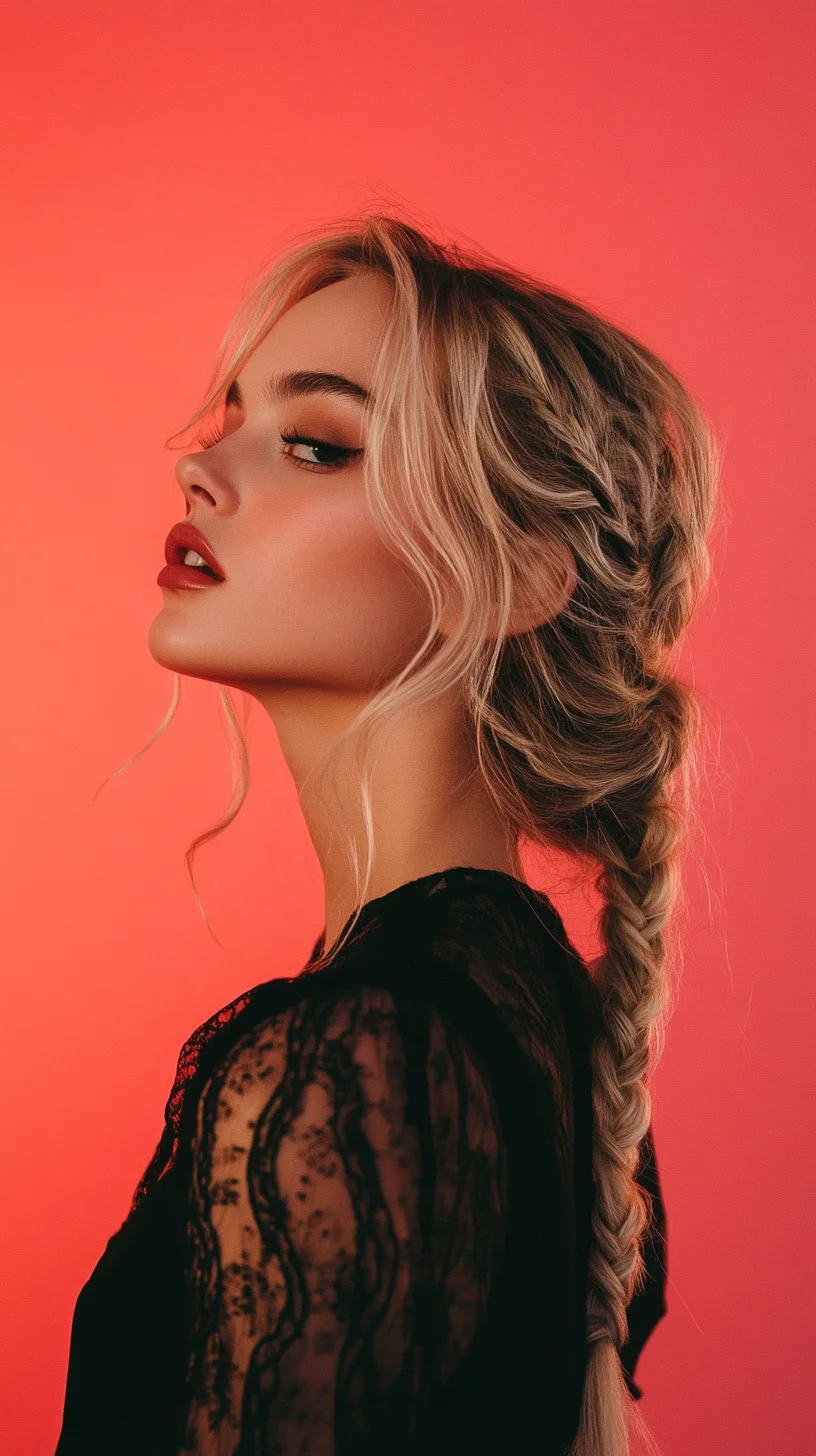 Effortlessly Chic The Braided Side Ponytail with Soft Waves