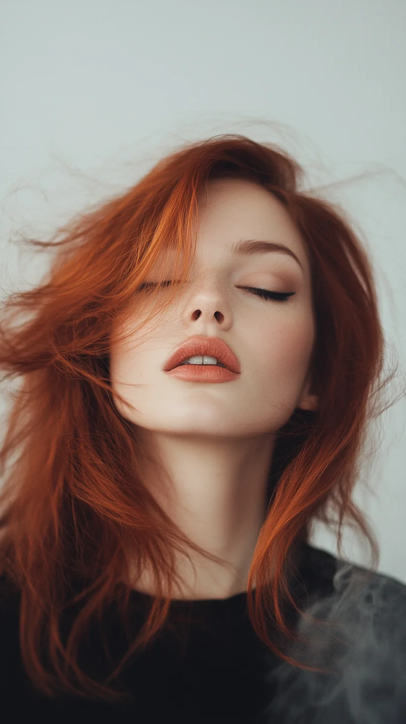 Effortlessly Chic The Flowy Fiery Red Hairstyle for a Bold Look