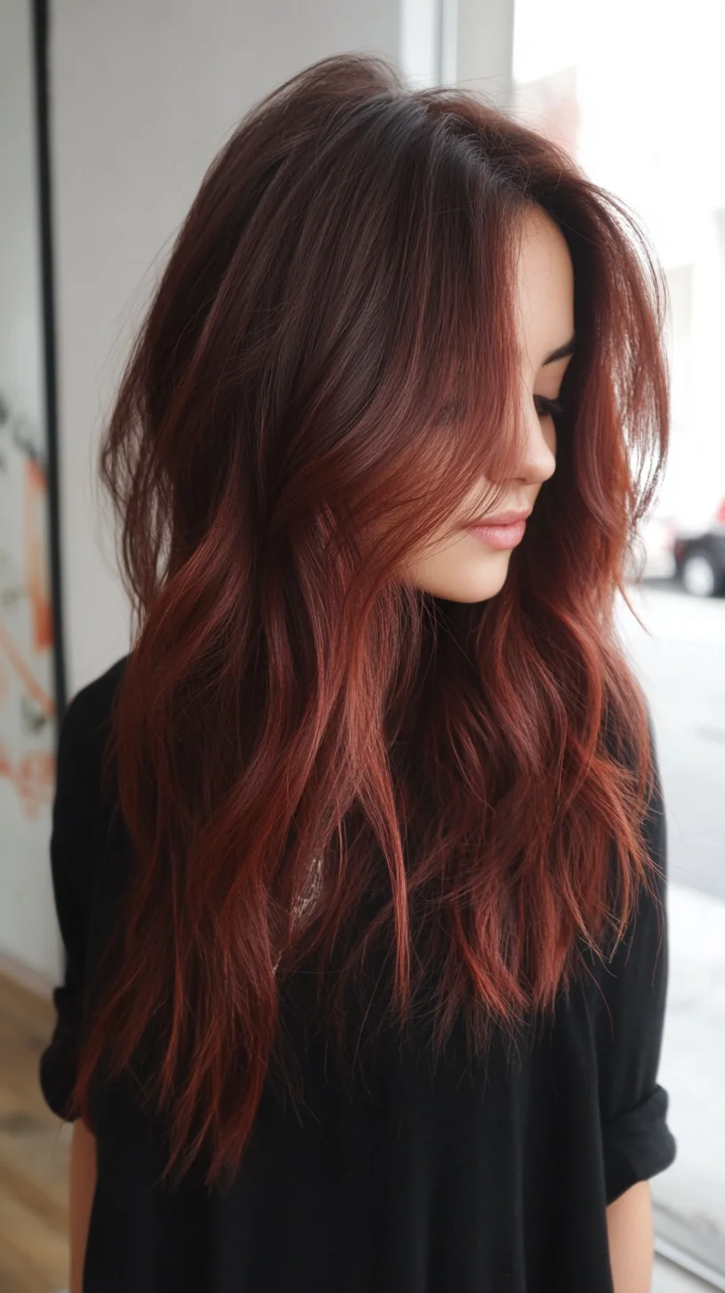 Effortlessly Chic The Gorgeous Fiery Red Layered Waves