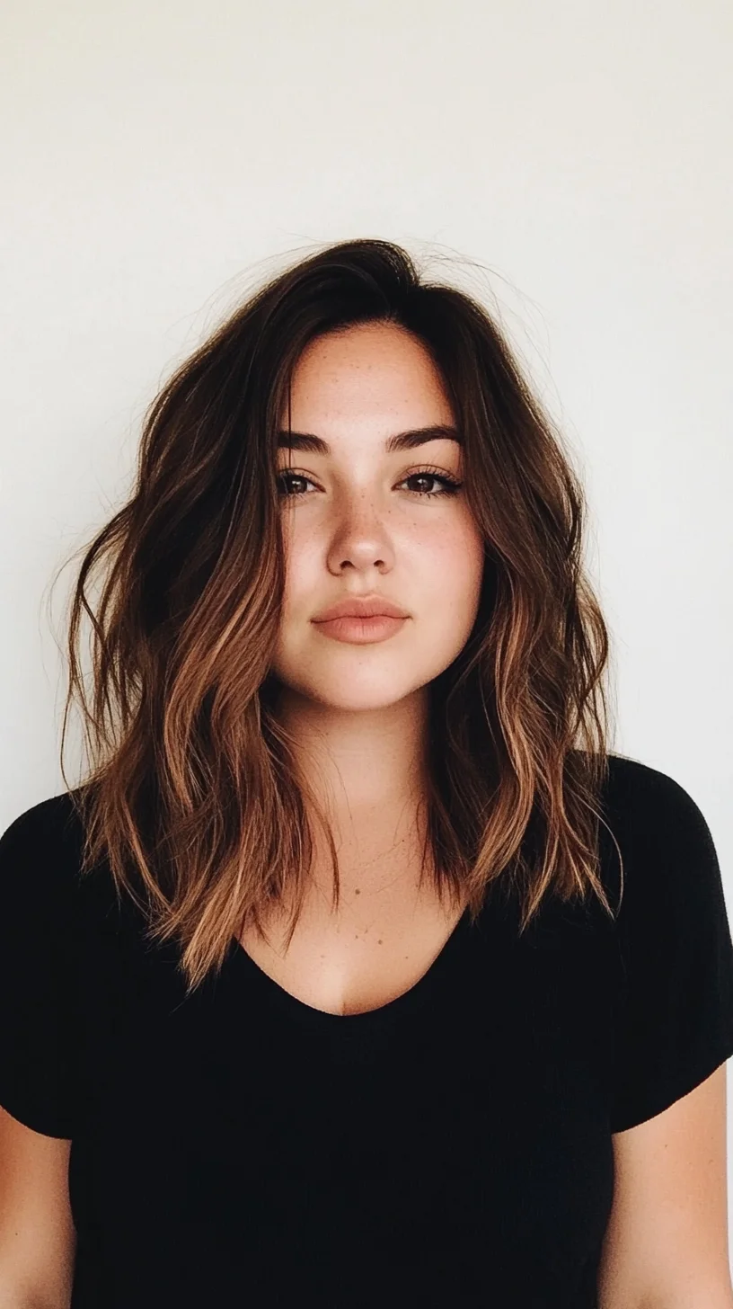 Effortlessly Chic The Layered Beach Wave Lob