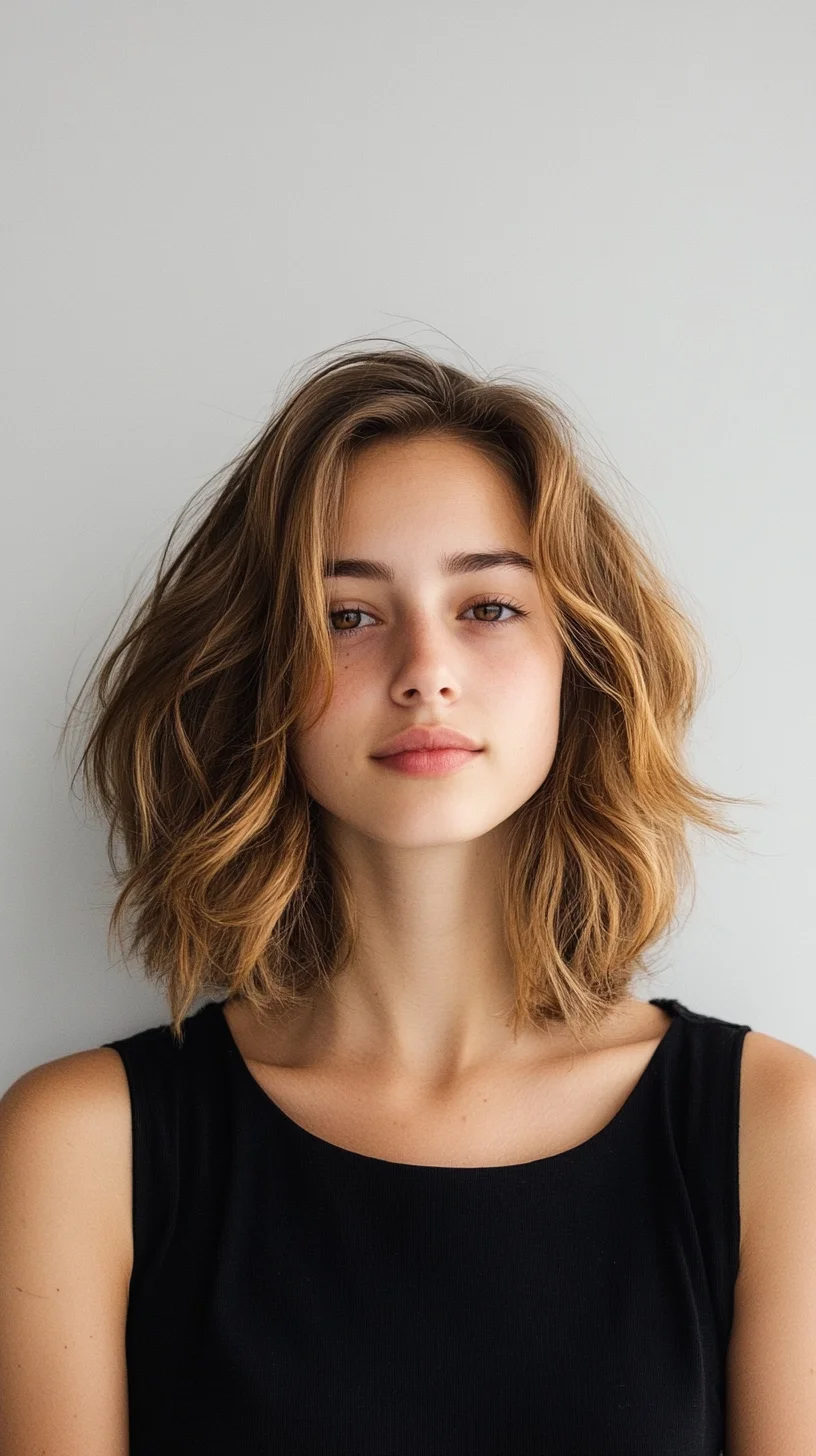 Effortlessly Chic: The Lived-In Wavy Bob