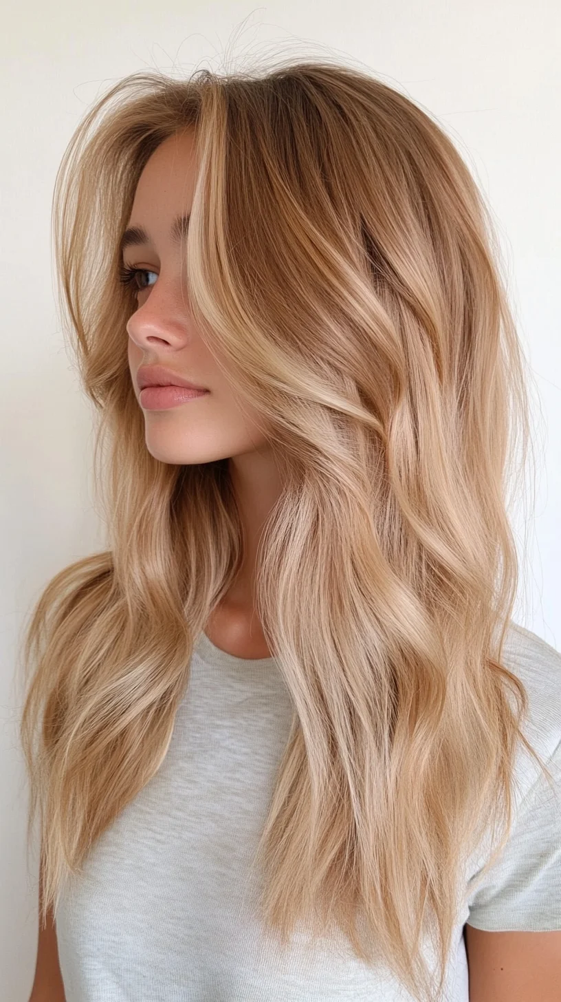 Effortlessly Chic: The Long Layered Beachy Waves