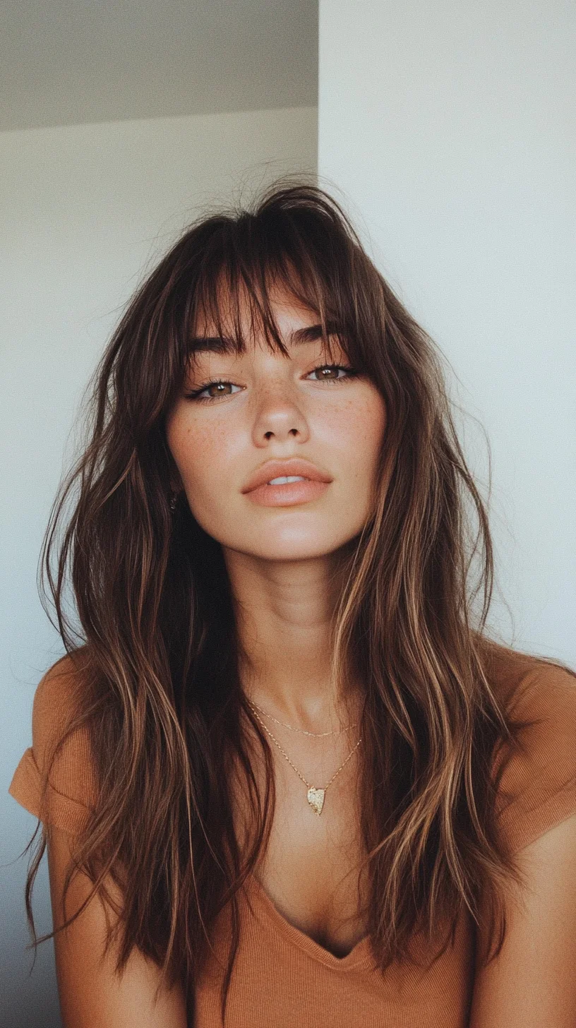 Effortlessly Chic: The Long Layered Cut with Bangs