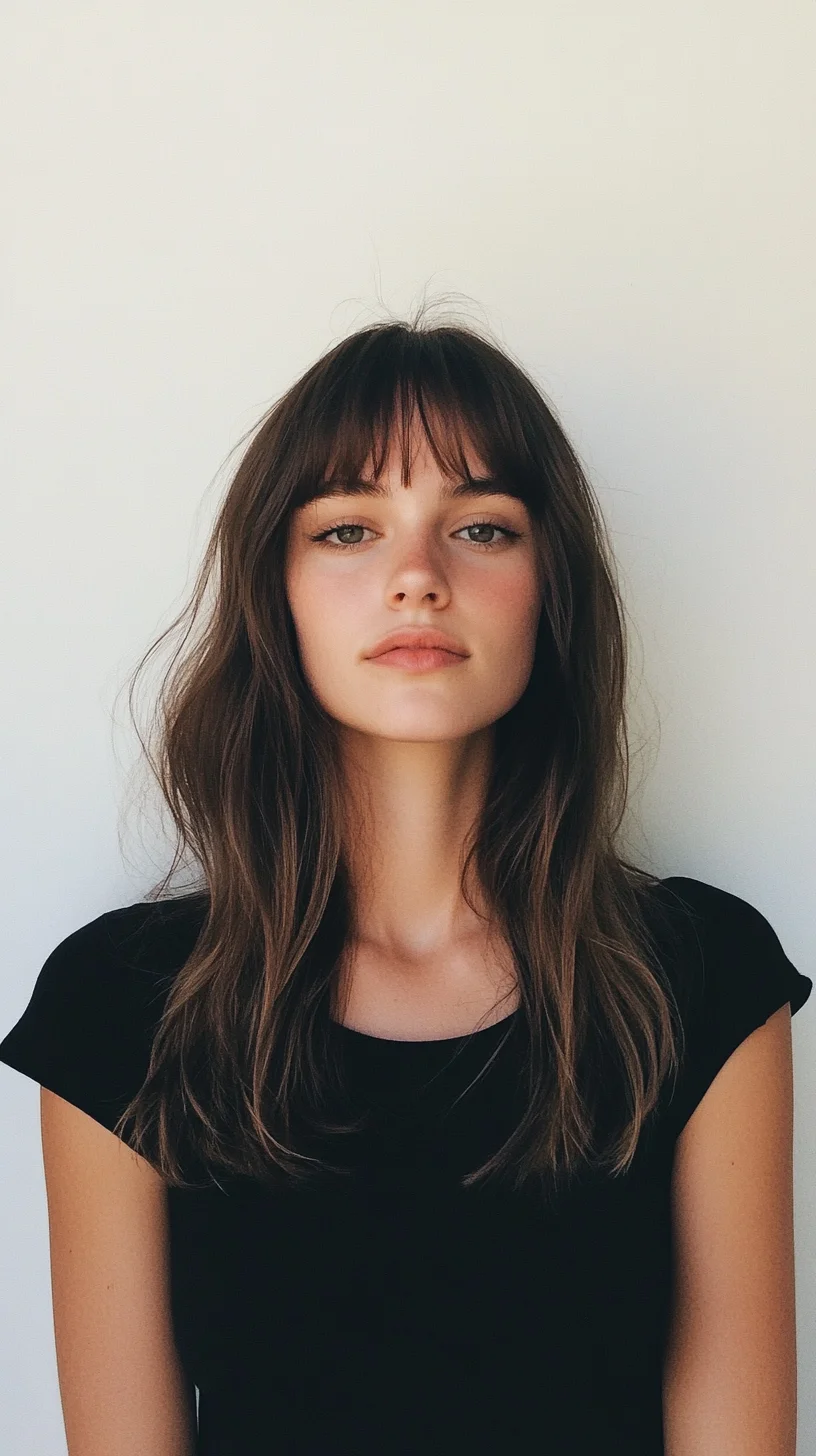 Effortlessly Chic The Long Layered Cut with Bangs