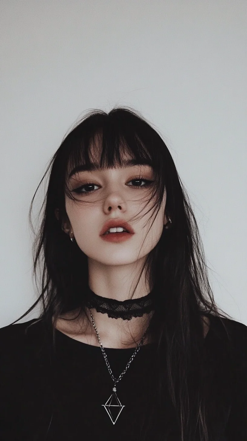 Effortlessly Chic The Long, Layered Hair with Bangs