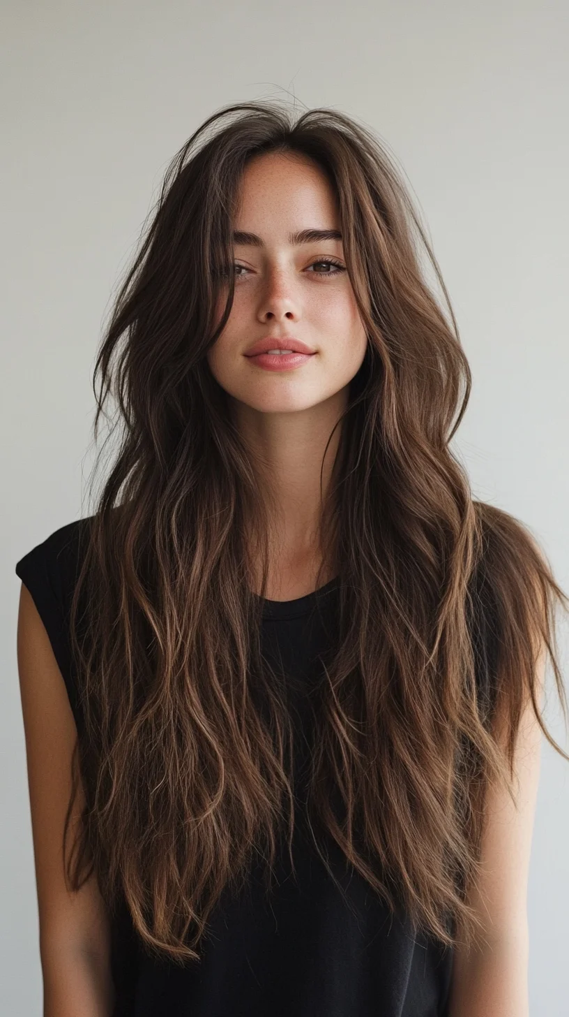 Effortlessly Chic: The Long tousled Waves