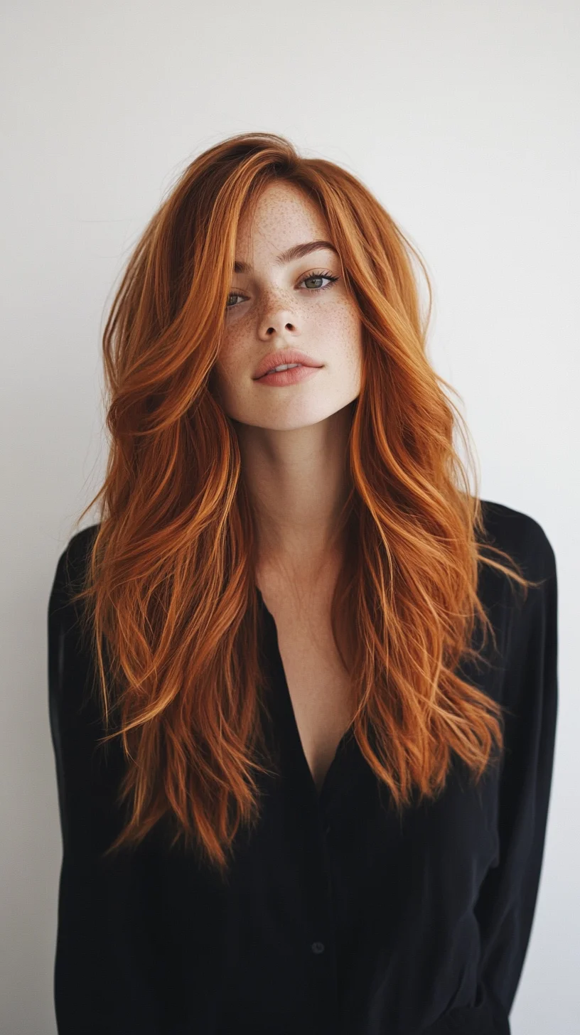 Effortlessly Chic The Luscious Layered Copper Mane