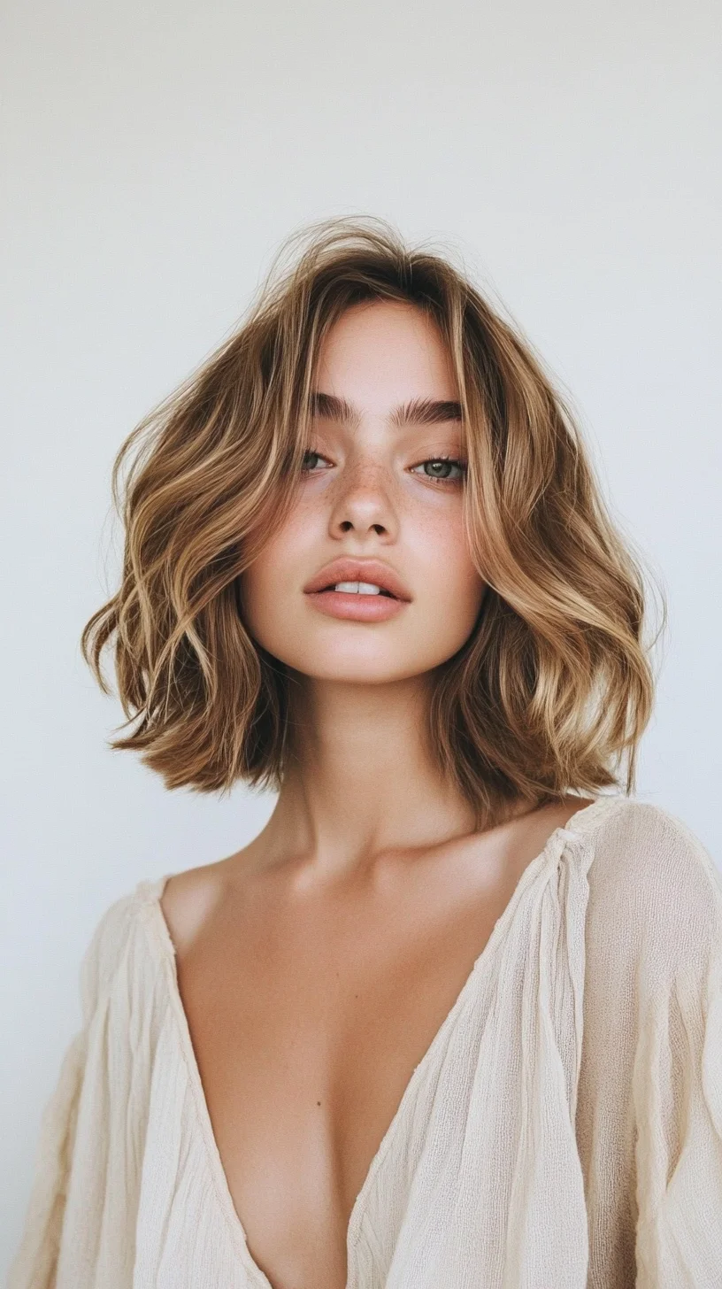 Effortlessly Chic The Luscious Long Bob with Beachy Waves