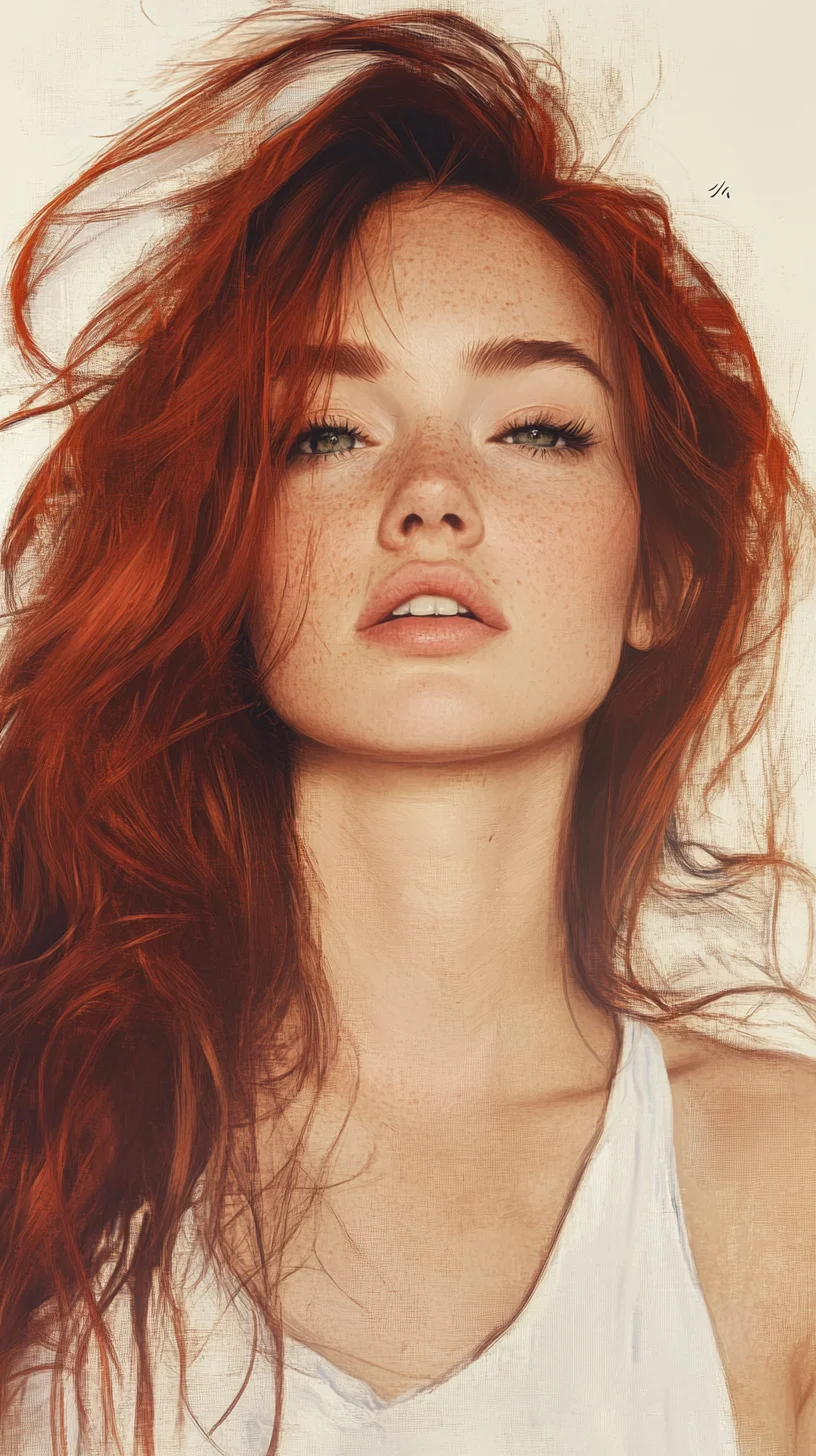 Effortlessly Chic The Luscious, tousled Waves of Red