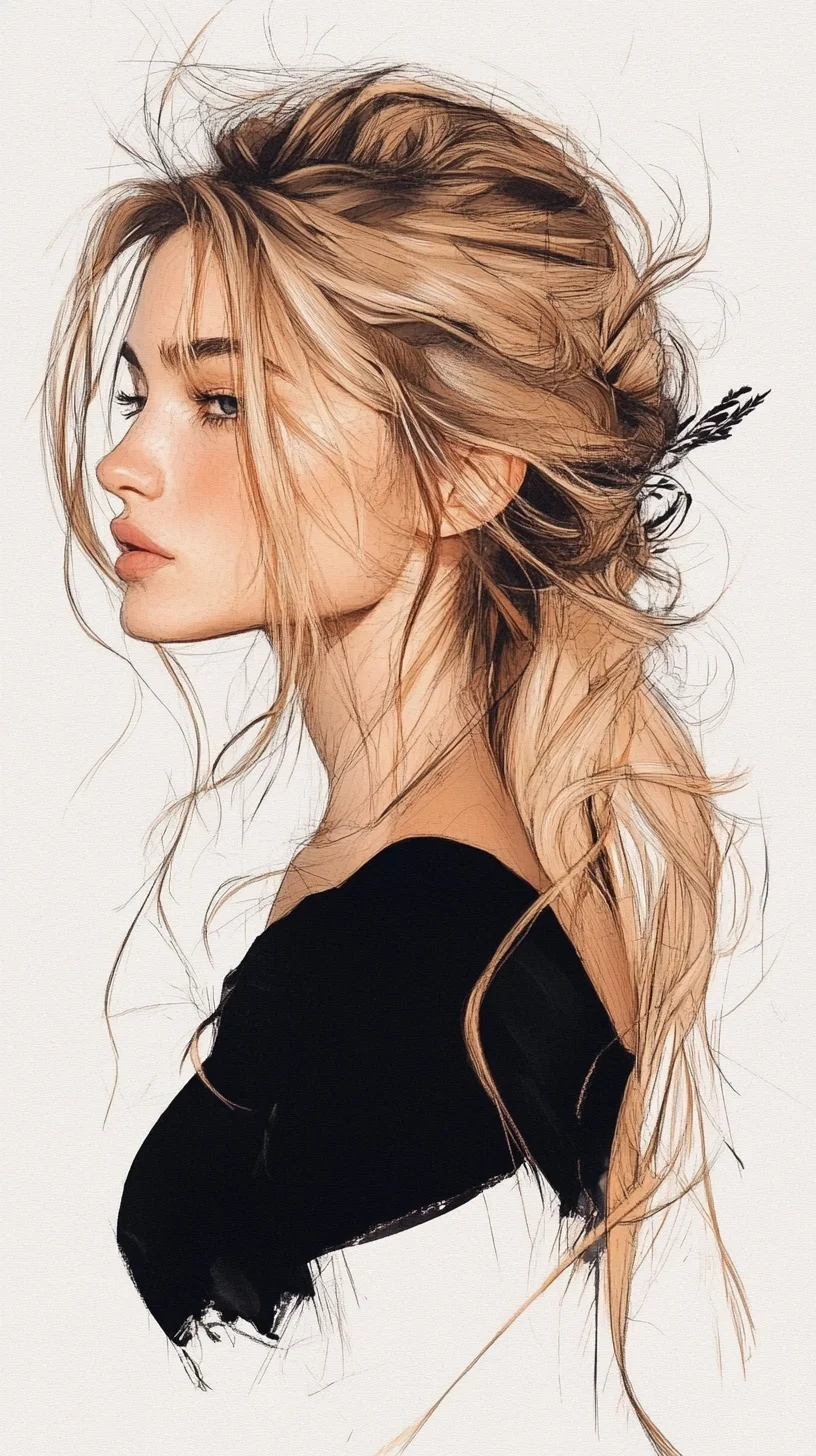 Effortlessly Chic: The Messy Braided Ponytail