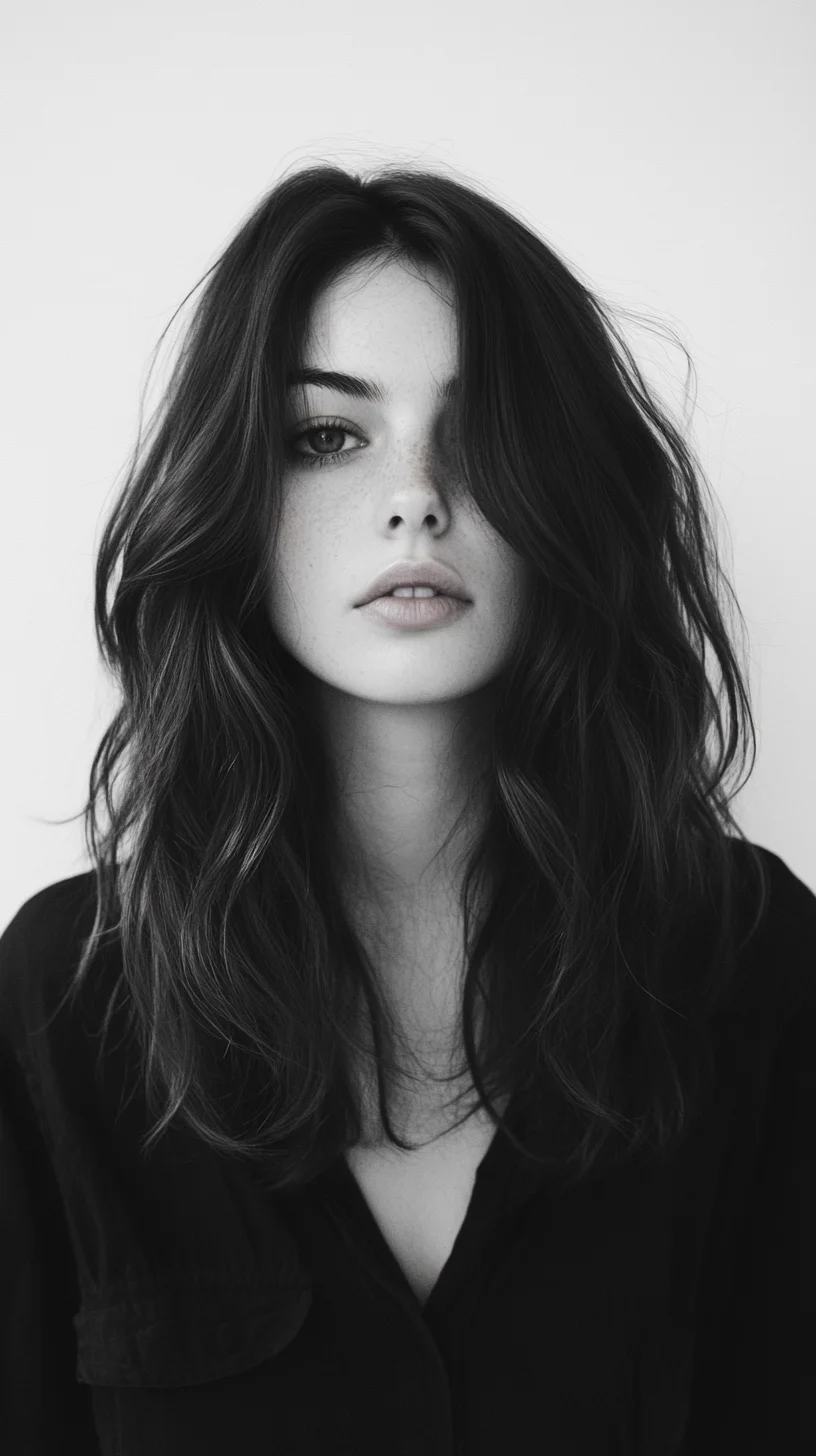 Effortlessly Chic: The Messy Lob with Natural Waves