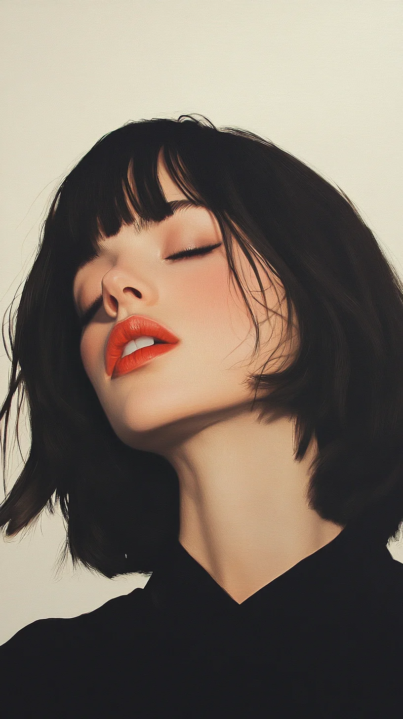 Effortlessly Chic: The Modern Bob with Wispy Bangs