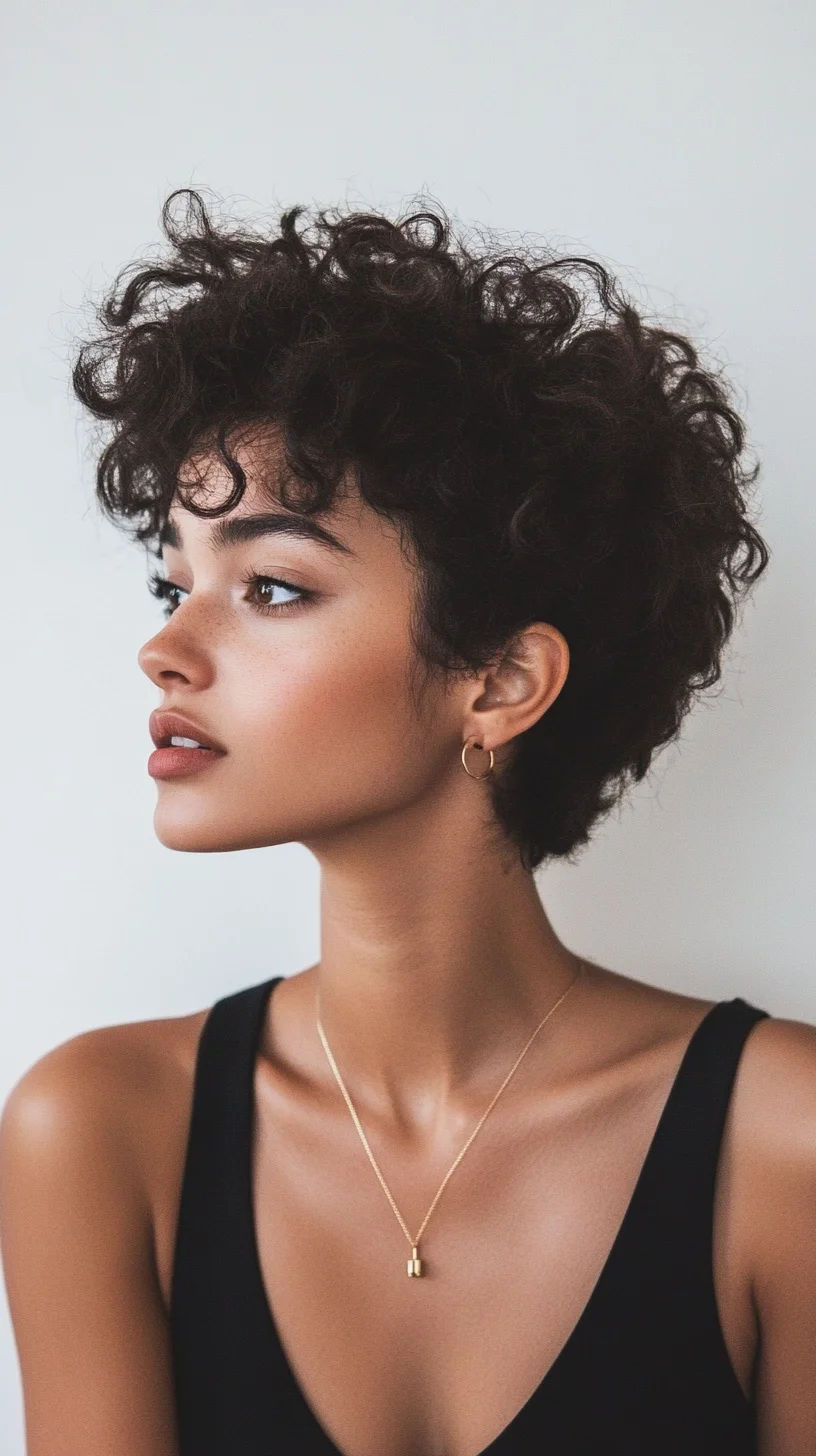 Effortlessly Chic: The Modern Curly Pixie Cut