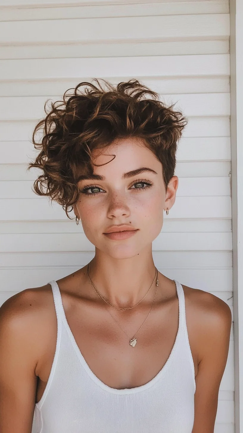 Effortlessly Chic The Modern Curly Pixie for a Bold, Stylish Look