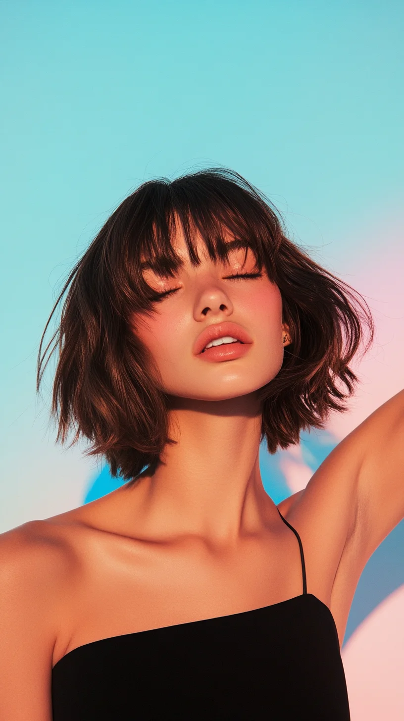 Effortlessly Chic The Modern Layered Bob with Bangs