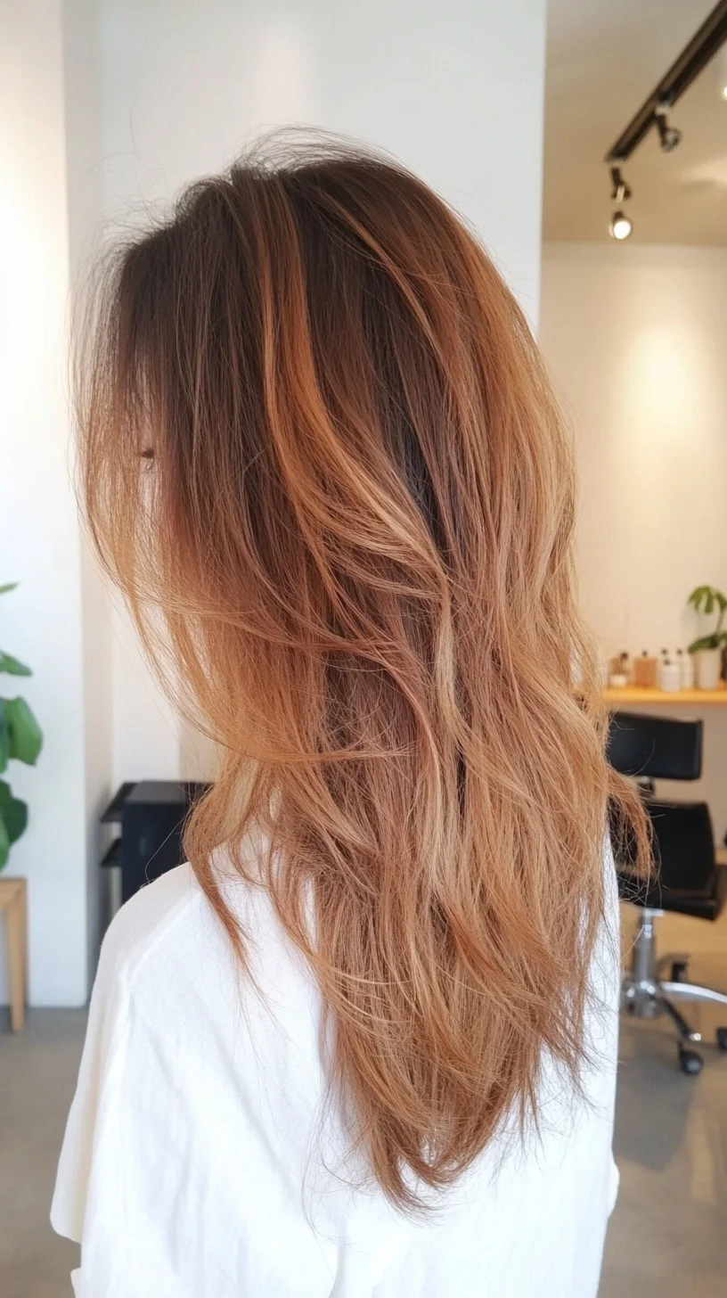 Effortlessly Chic The Modern Layered Lob with Sun-Kissed Balayage