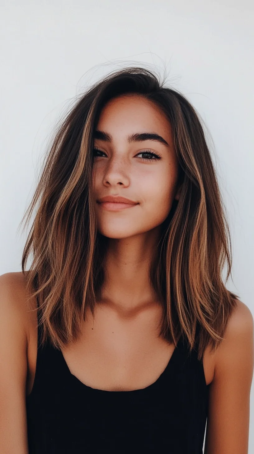 Effortlessly Chic The Modern Lob with Natural Texture