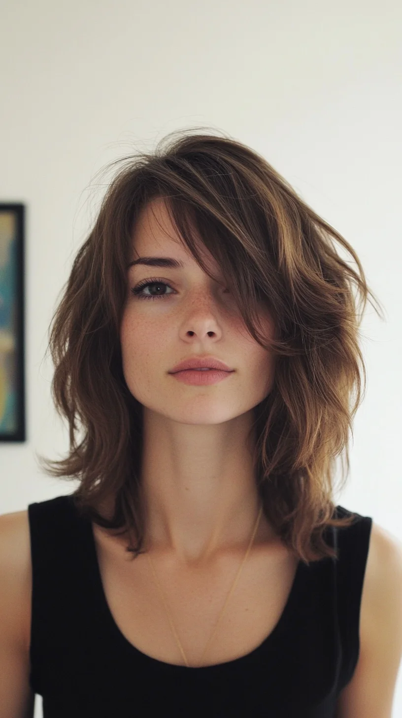 Effortlessly Chic: The Modern Lob with Textured Waves