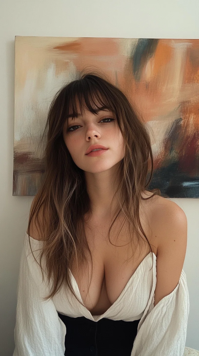 Effortlessly Chic The Modern Long Layered Haircut with Bangs