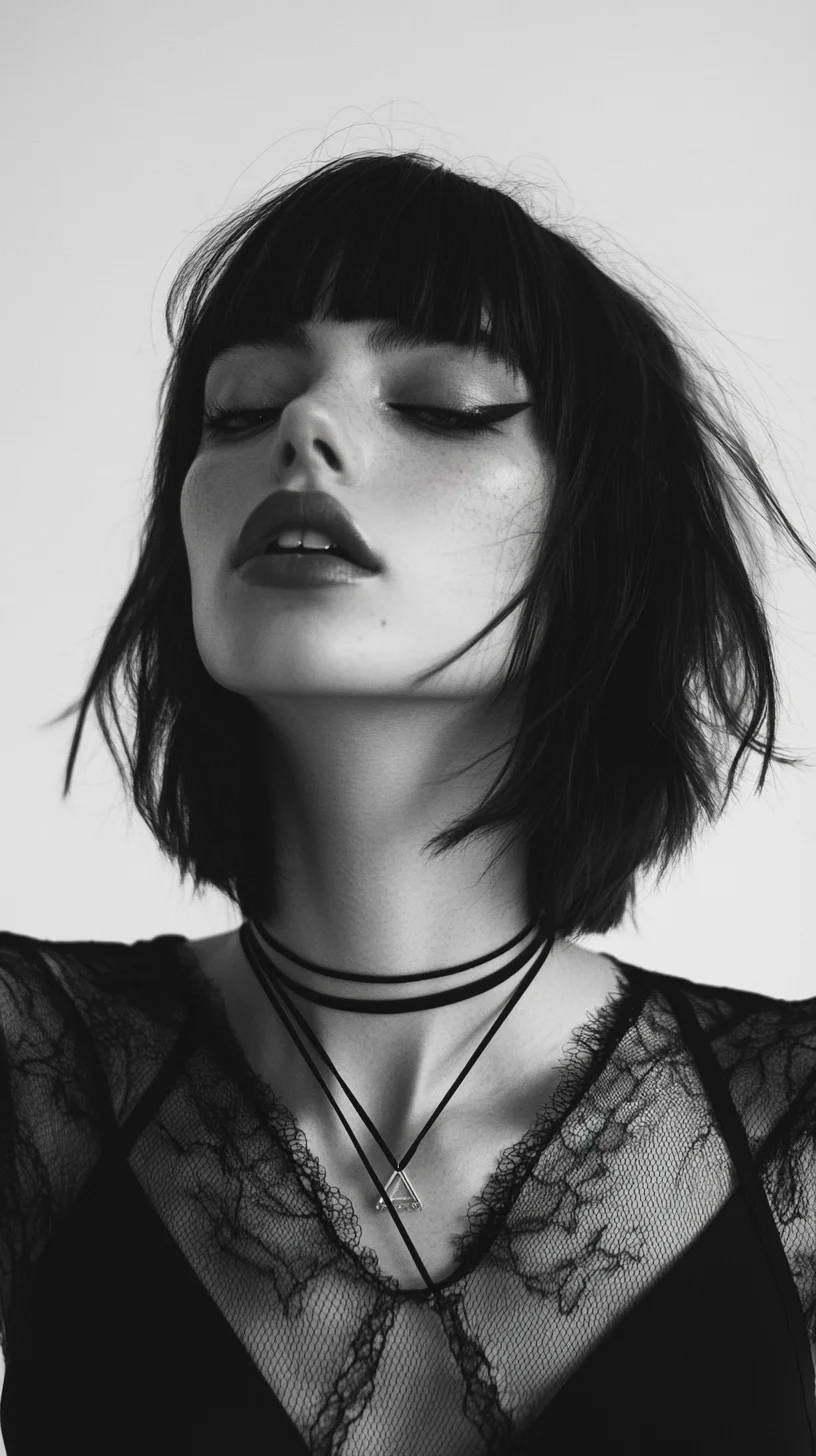 Effortlessly Chic The Modern Messy Bob with Bold Bangs