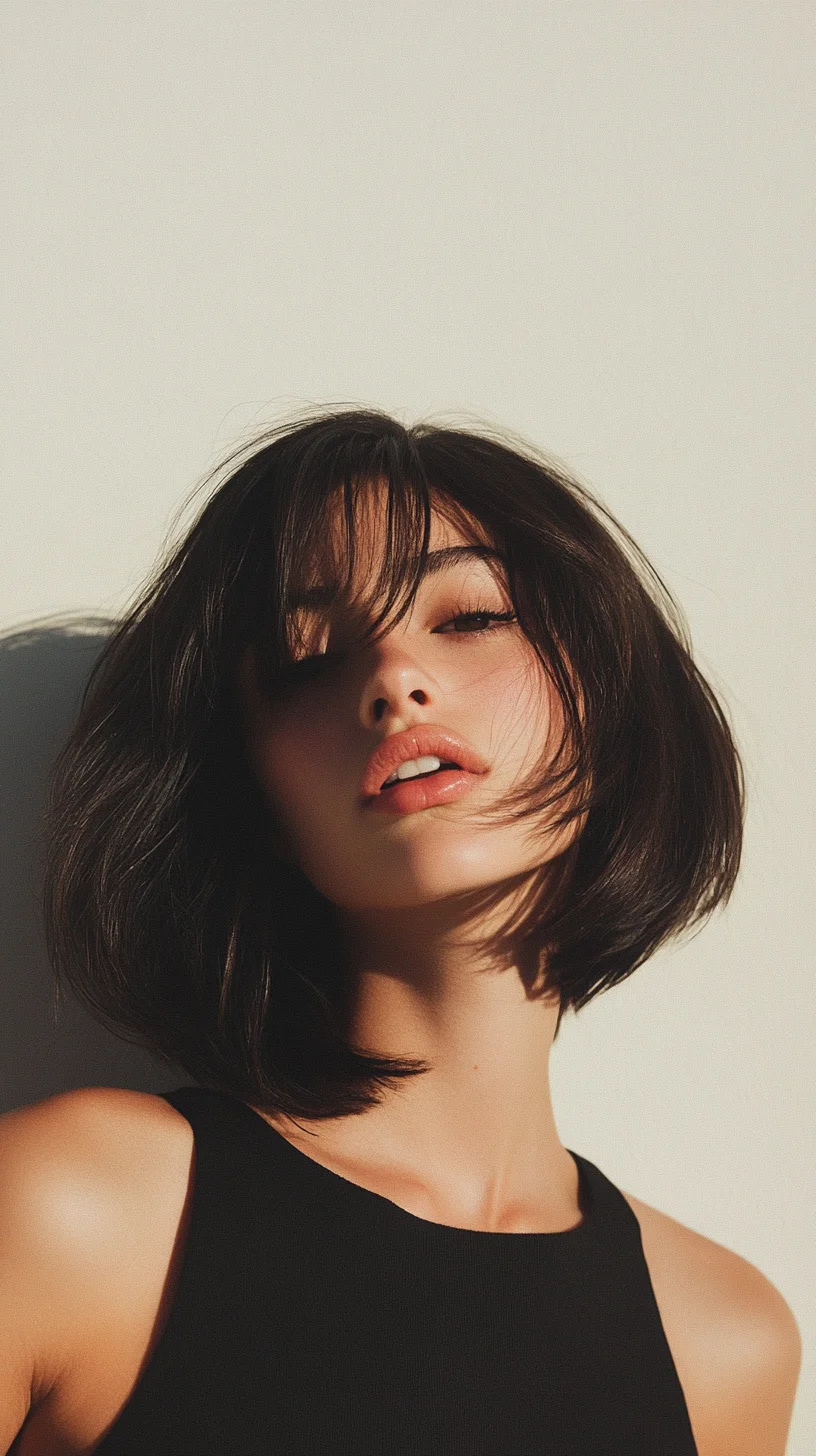 Effortlessly Chic: The Modern Shag Bob with Soft Bangs