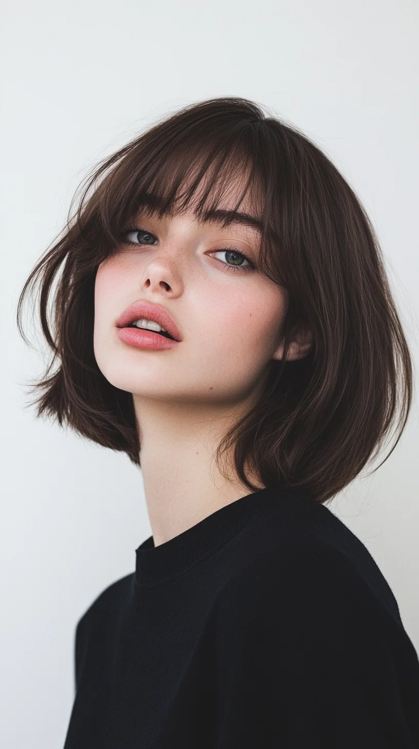 Effortlessly Chic The Modern Soft Bob with Bangs