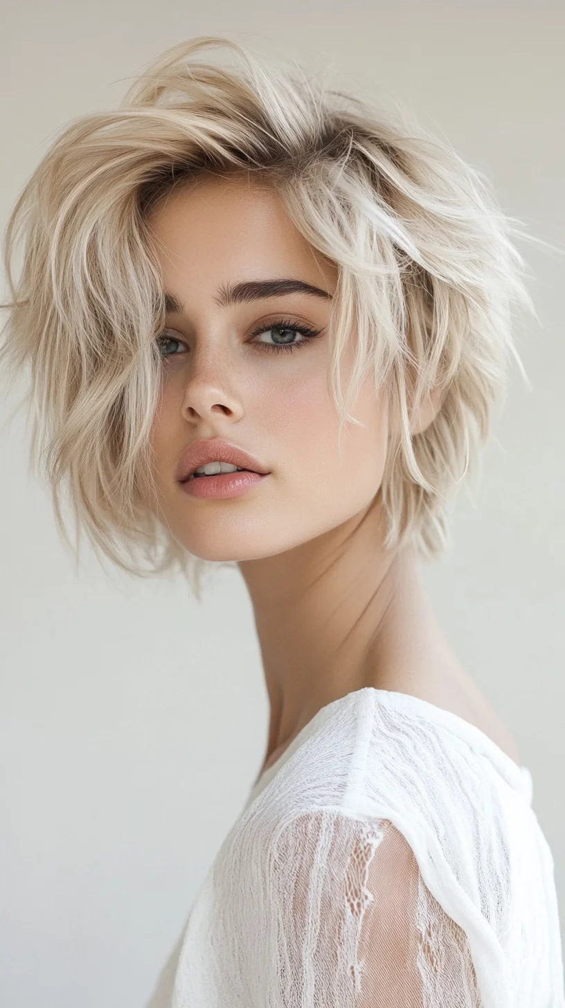 Effortlessly Chic The Modern Textured Blonde Bob