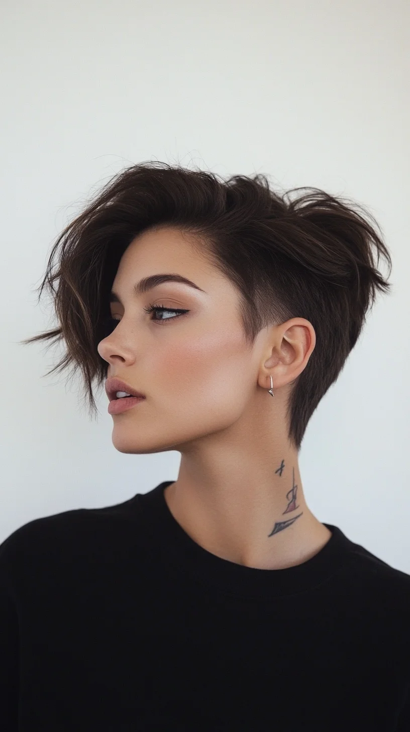 Effortlessly Chic: The Modern Textured Pixie Cut with Undercut Flair