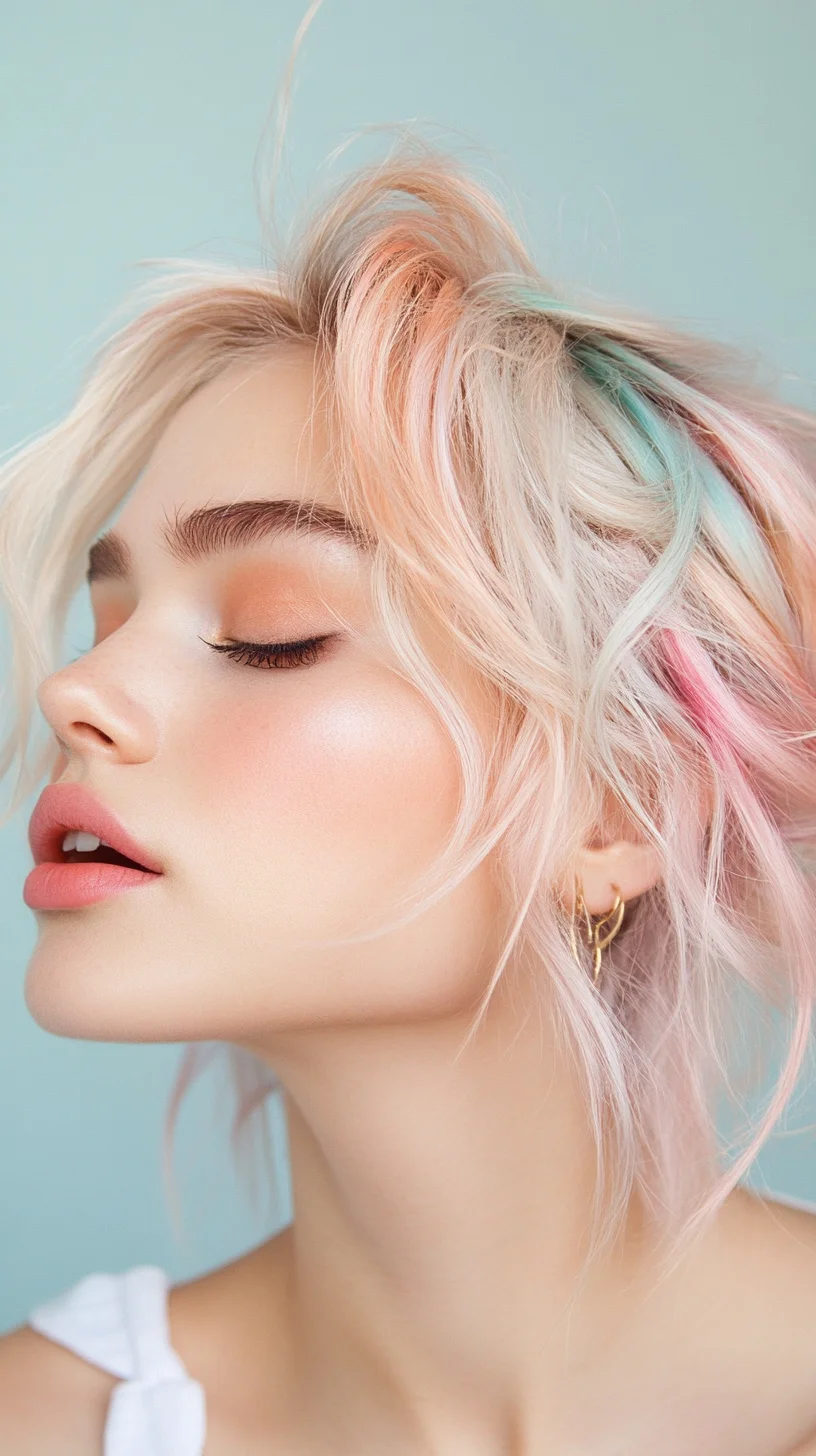 Effortlessly Chic The Pastel-Washed Beachy Bob