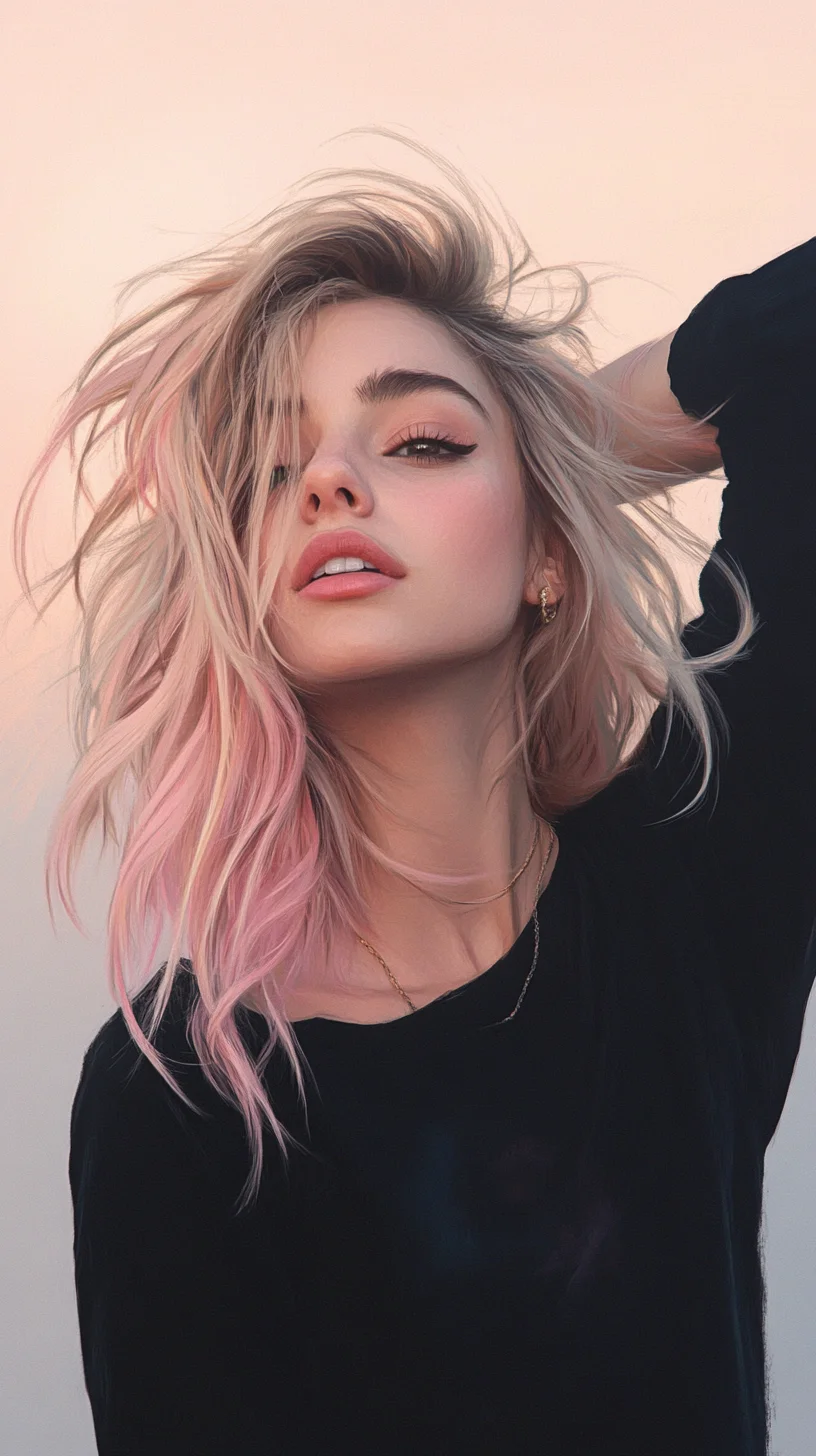 Effortlessly Chic The Perfect Mix of Soft Waves and Pastel Hues