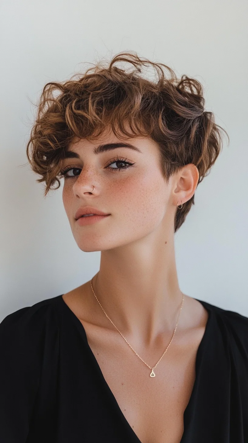 Effortlessly Chic The Playful Curly Pixie Cut