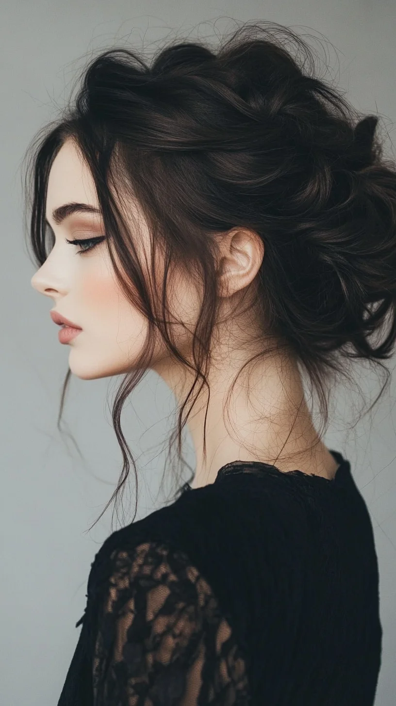 Effortlessly Chic The Romantic Messy Bun with Soft Waves