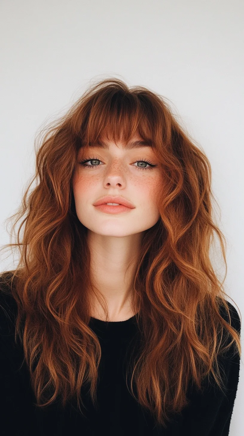 Effortlessly Chic The Shaggy Lob with Breezy Bangs