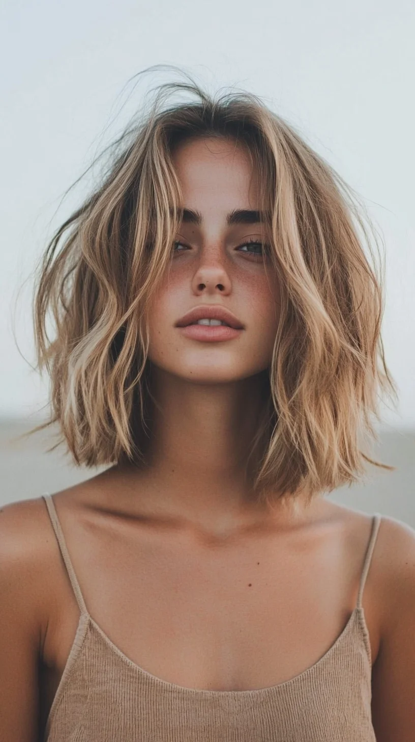 Effortlessly Chic The Textured Beachy Bob