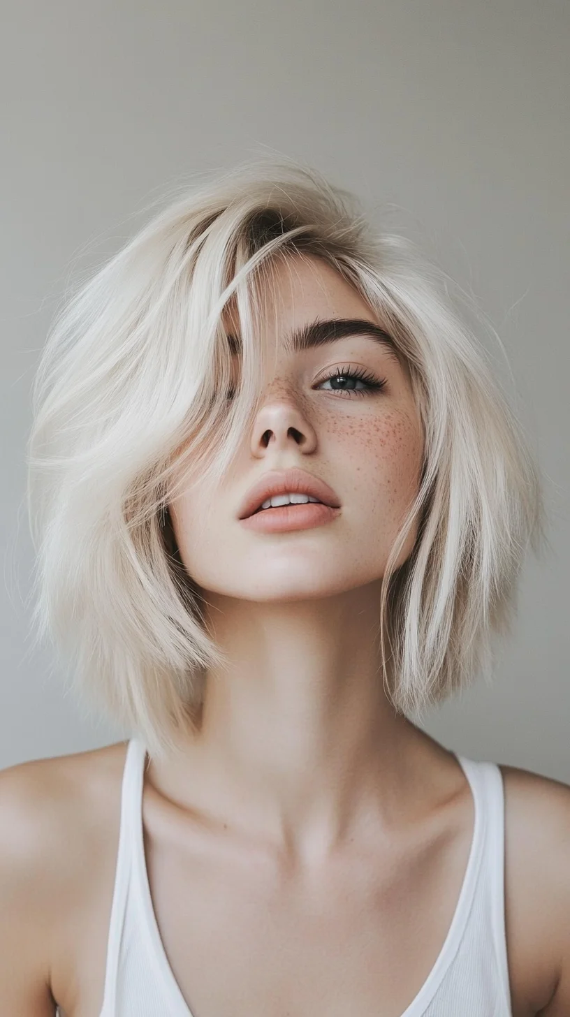 Effortlessly Chic: The Textured Blonde Bob