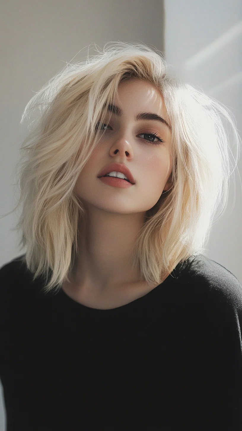 Effortlessly Chic The Textured Blonde Bob for a Stylish Edge