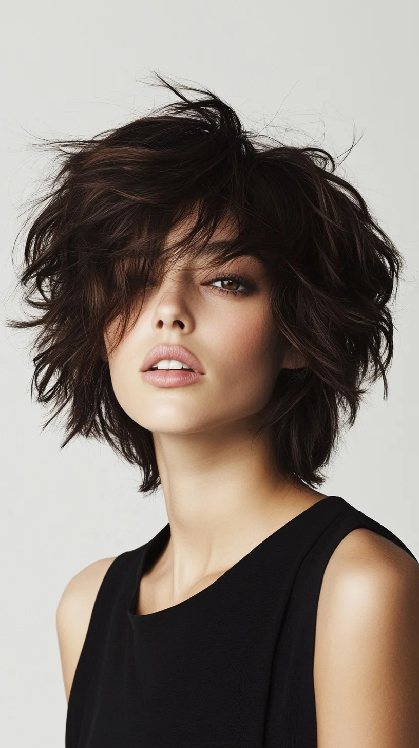 Effortlessly Chic: The Textured Bob with Modern Whisps