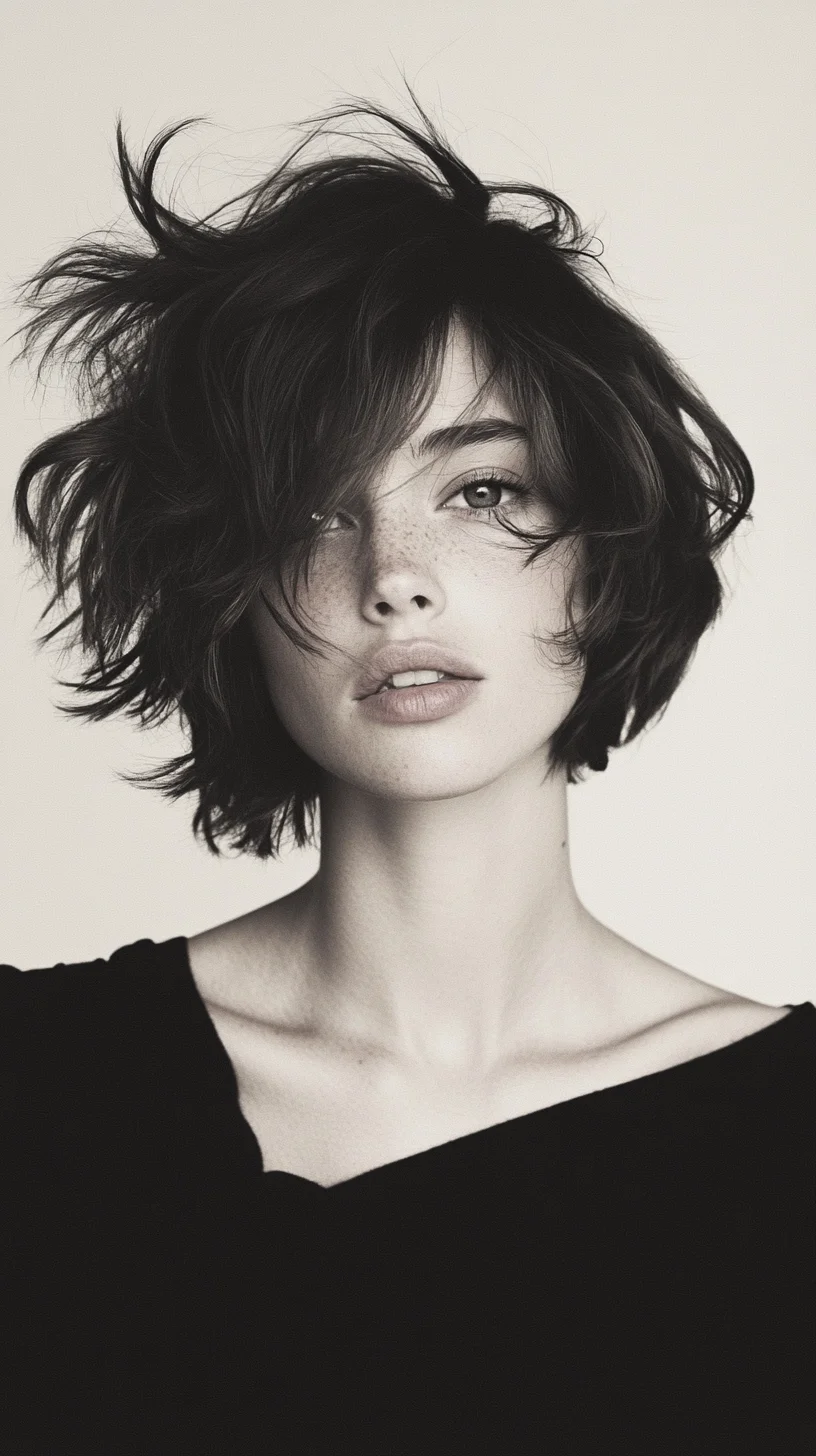 Effortlessly Chic: The Textured Bob with Playful Volume