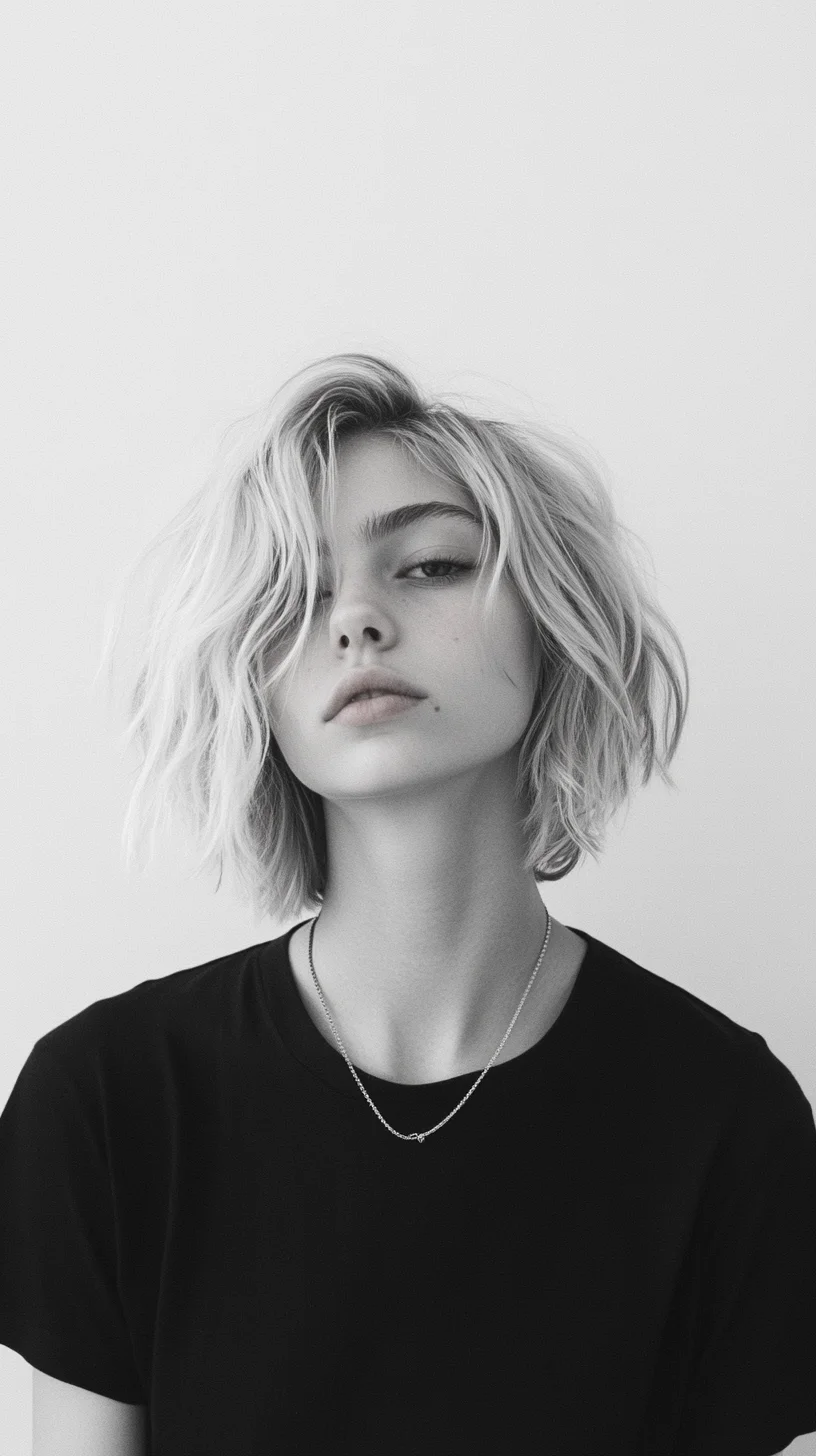 Effortlessly Chic: The Textured Bob with Waves