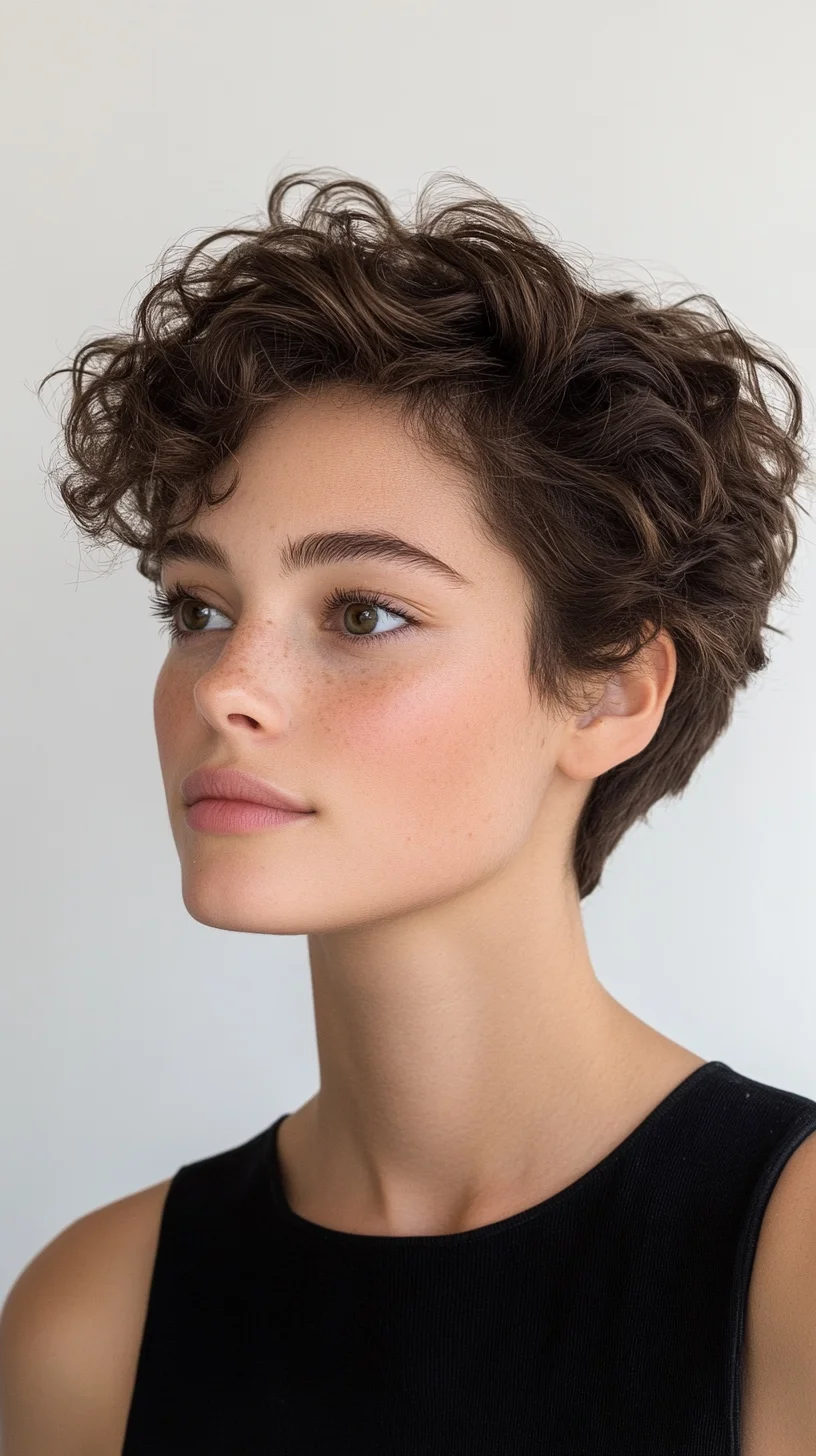 Effortlessly Chic The Textured Curly Pixie Cut