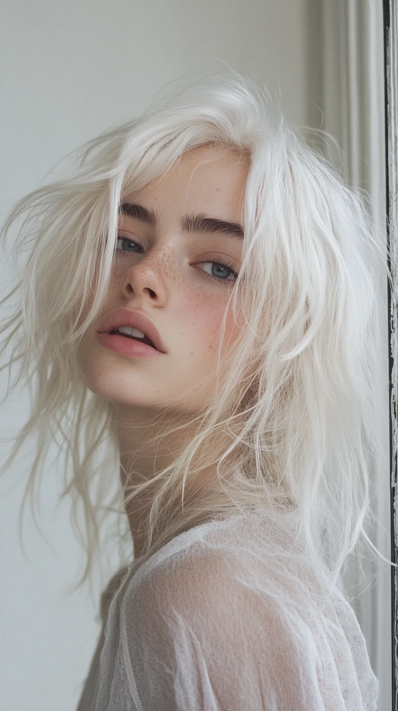 Effortlessly Chic: The Textured Ice Blonde Look