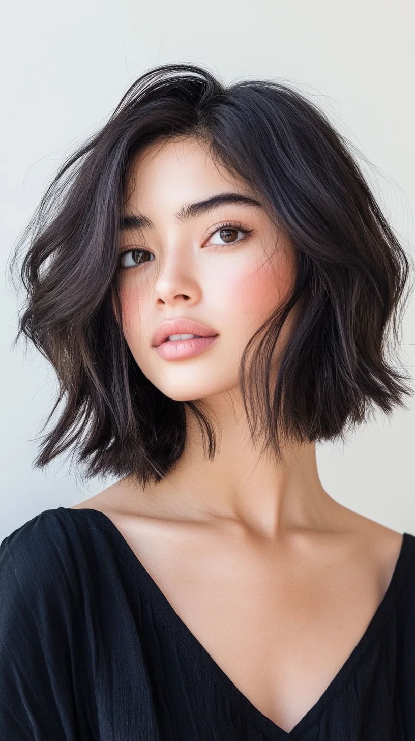 Effortlessly Chic: The Textured Lob