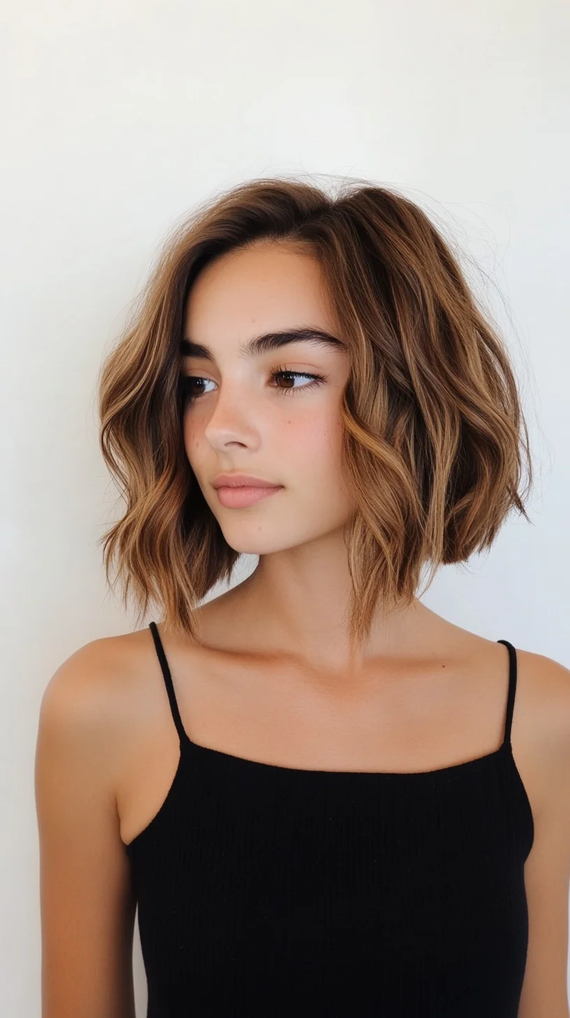 Effortlessly Chic The Textured Lob for Modern Elegance