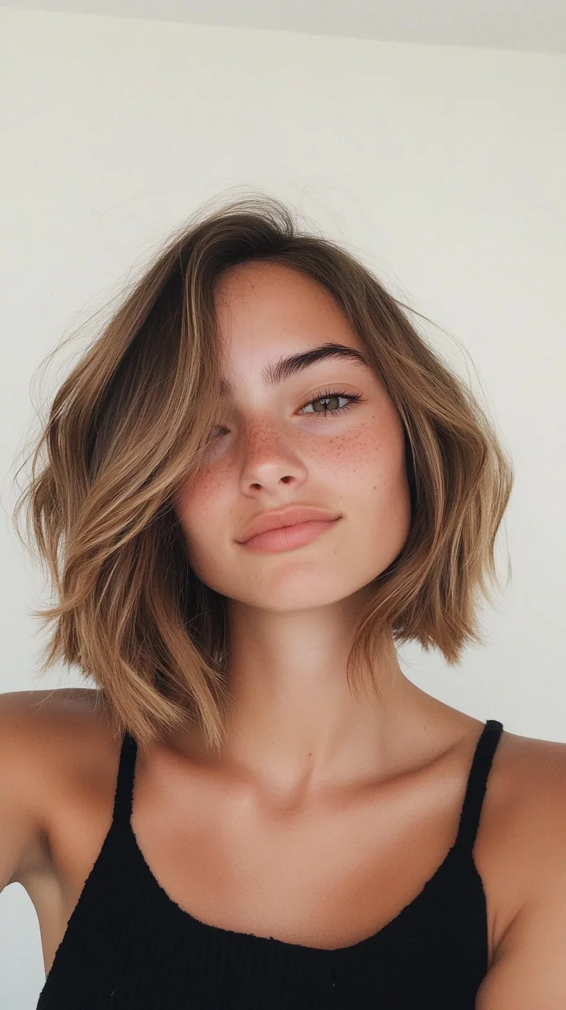 Effortlessly Chic The Textured Lob for Modern Vibes