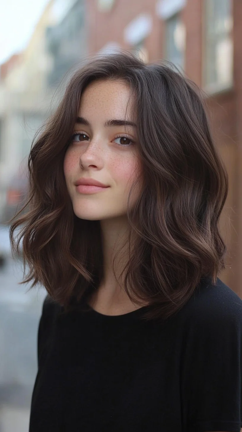 Effortlessly Chic: The Textured Lob with Soft Waves