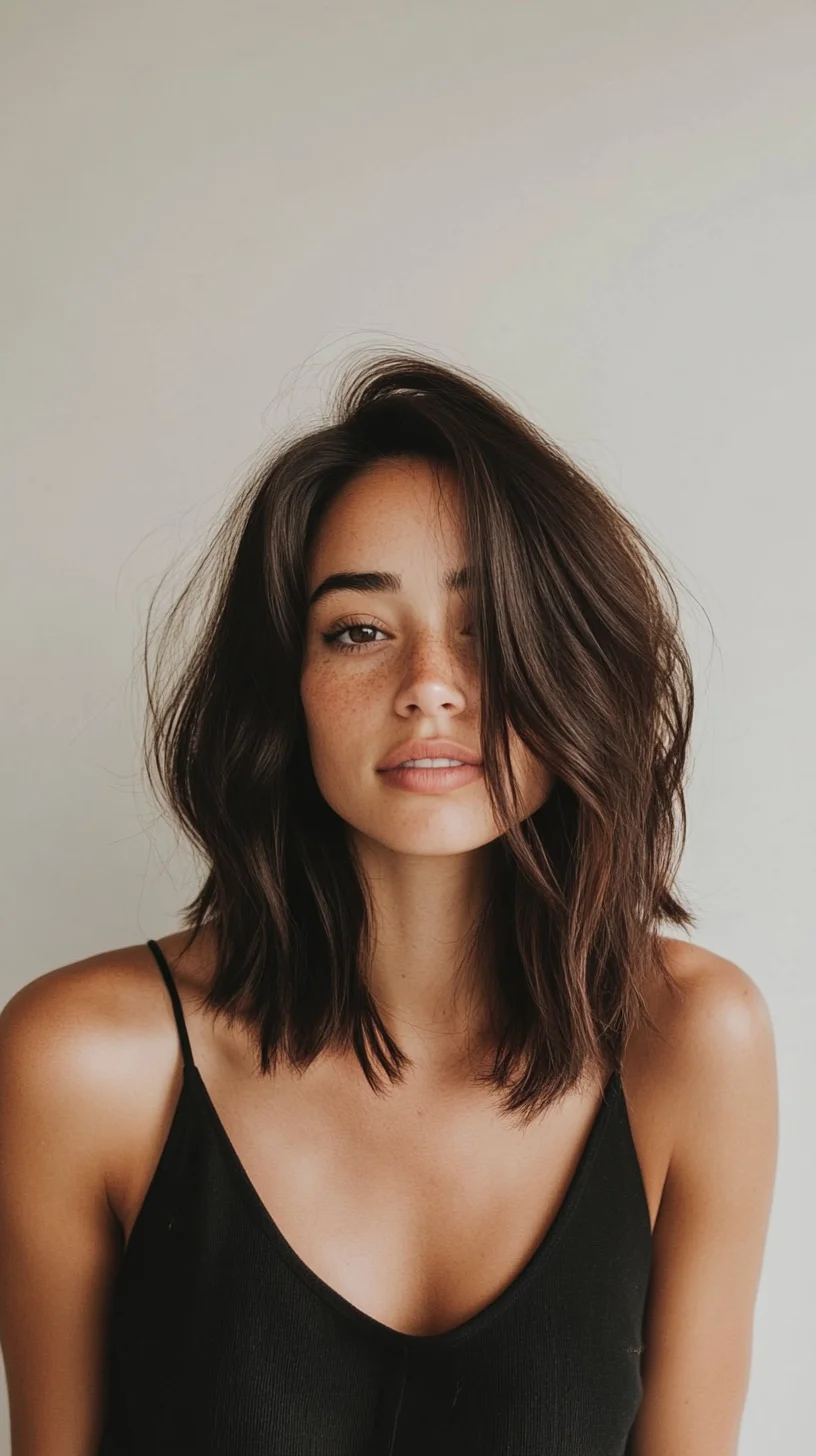 Effortlessly Chic The Textured Lob with Soft Waves