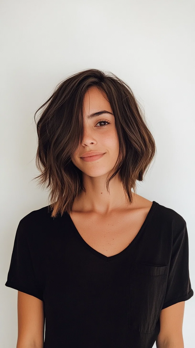 Effortlessly Chic The Textured Long Bob Lob