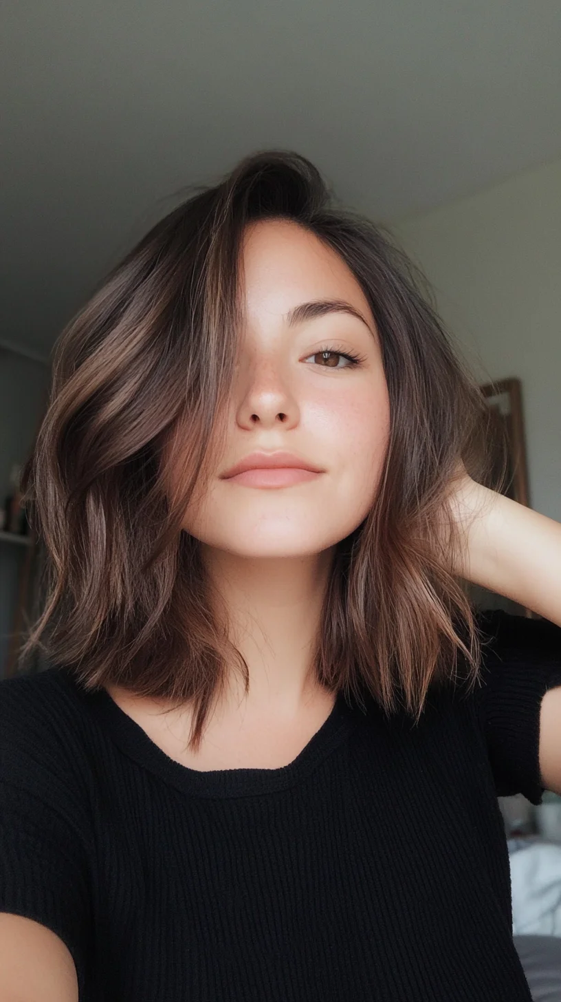 Effortlessly Chic: The Textured Long Bob